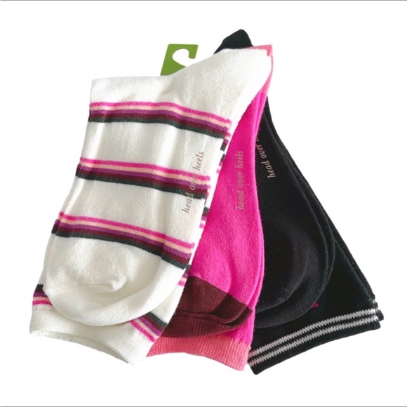 Kate Spade ♠️ HELLO Striped Crew Socks -3PK - Picture 11 of 16